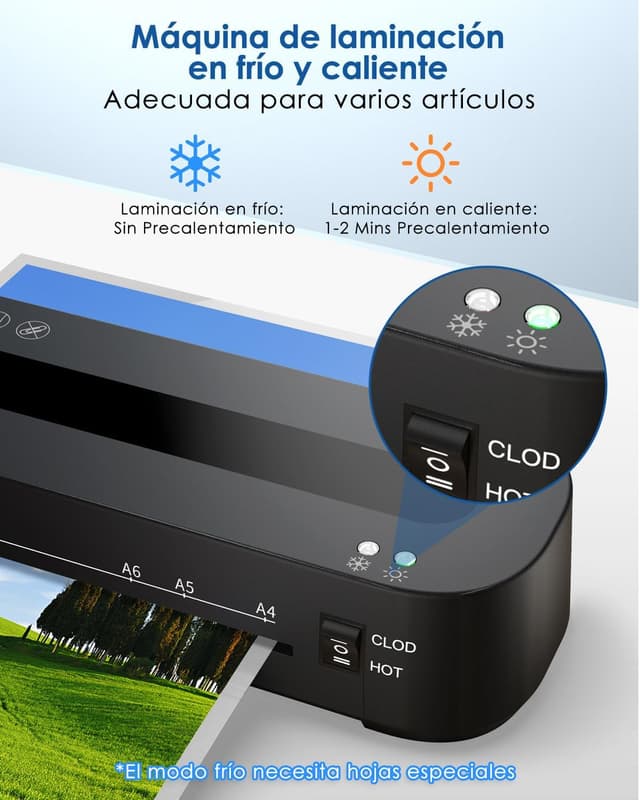 Detalle 2 de MAXDONE Plastificadora A4 4 en 1 30 bolsas