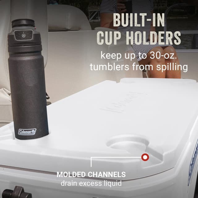 Detalle de Coleman Marine Cooler with Fully Insulated UV Guard Lid & Body (52qt/100qt/120qt Options)