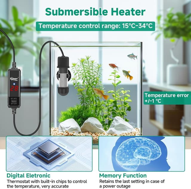 Thumbnail 4 de hygger Chauffage Aquarium Mini 50W