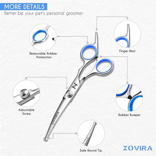 Detalle 2 de Dog Grooming Scissors Set 6pc ✂