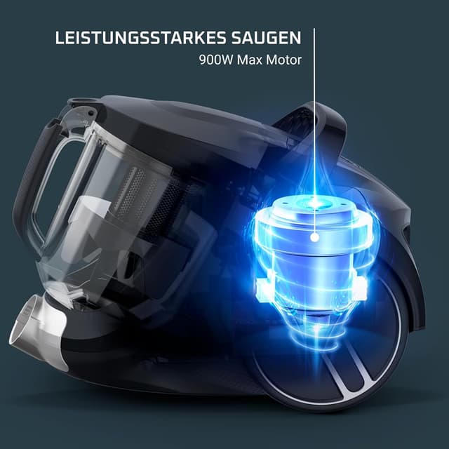 Detalle de Rowenta Compact Power XXL Classic beutelloser Bodenstaubsauger RO4B23 (900 Watt, 2,5 l, 8,80 m Radius)
