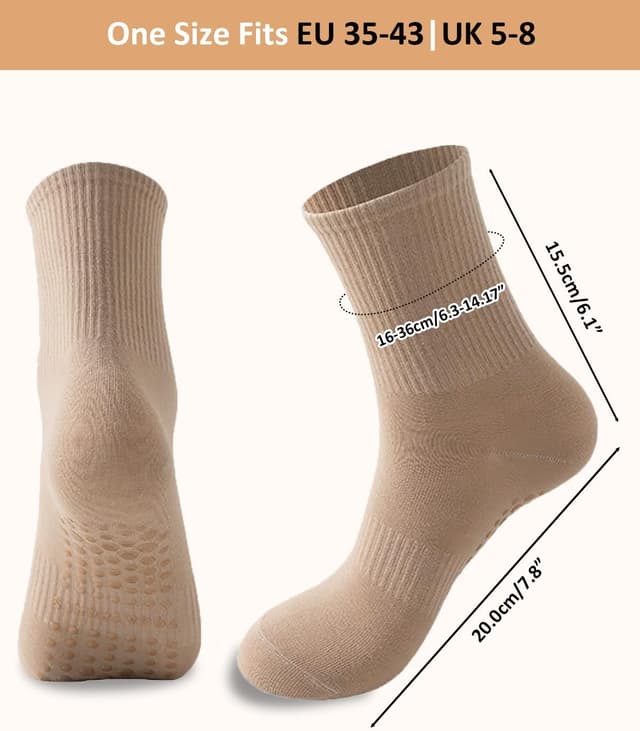 Detalle 2 de Yikki 4 Pairs Pilates Grip Socks One Size