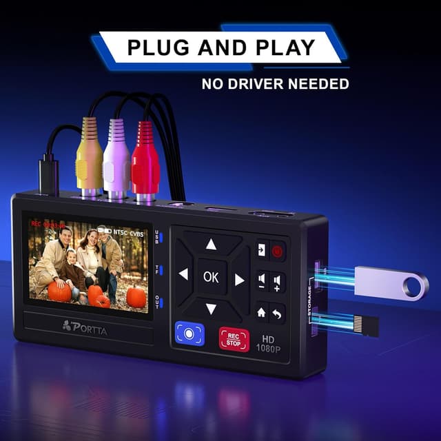 Thumbnail 2 de Portta VHS to Digital Converter recorder 🎥