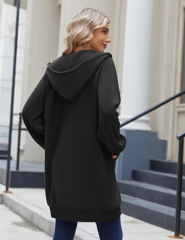 Thumbnail 3 de Zeagoo 2025 Oversized Zip-Up Long Hoodie with Pocket