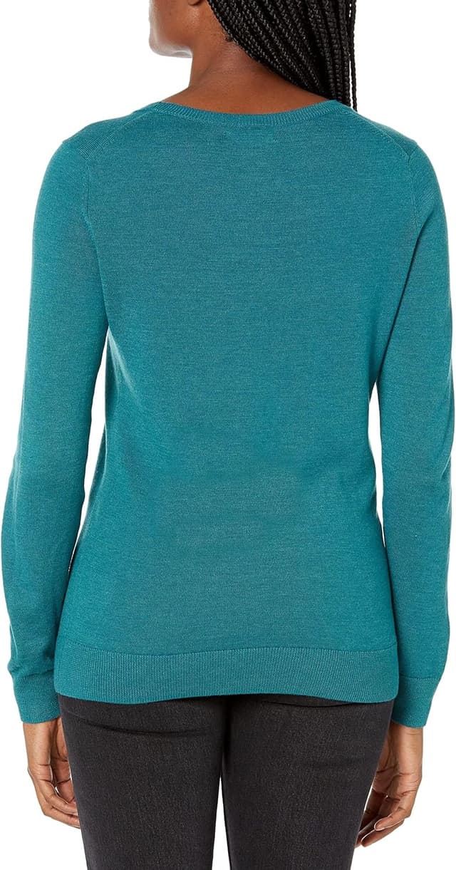 Detalle 2 de Amazon Essentials Damen leichter Langarm-Pullover mit Rundhalsausschnitt (auch in Übergröße)
