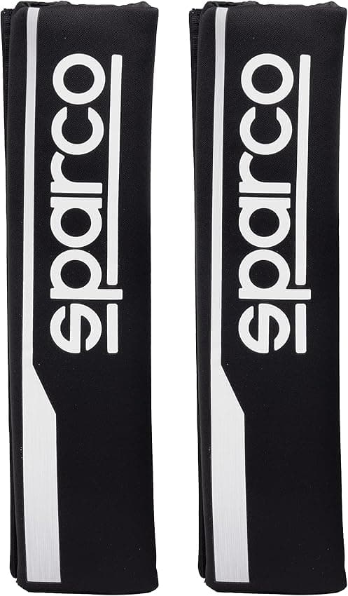 Detalle 2 de Sparco juego 2 almohadillas cinturón negra para bebé, 2 unidades