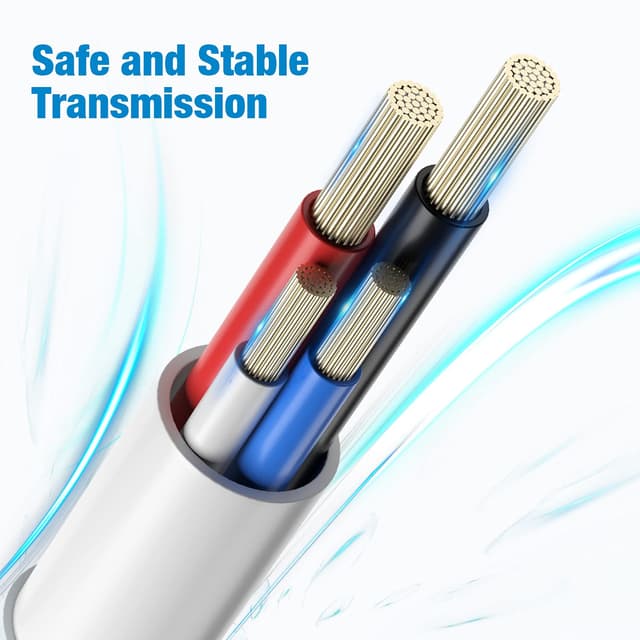 Detalle 2 de sarmert Apple Certified 30-Pin to USB Type A Charging & Sync Cable (4.0 ft, White)