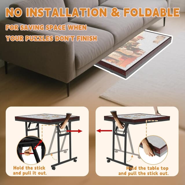 Thumbnail 2 de Doerpuz Puzzle Table 1500 Pieces Puzzle Board