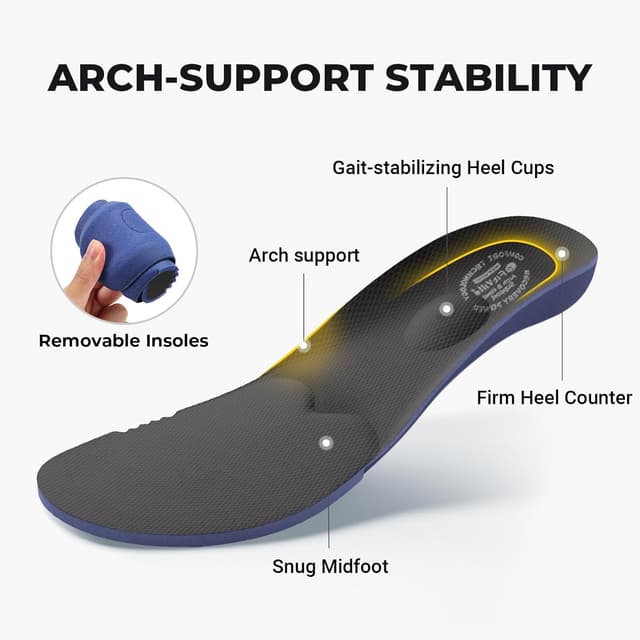 Detalle de FitVille Wanderschuhe Herren „Extra Breit“ – wasserdicht, rutschfeste Trekkingschuhe mit breiter Zehenbox