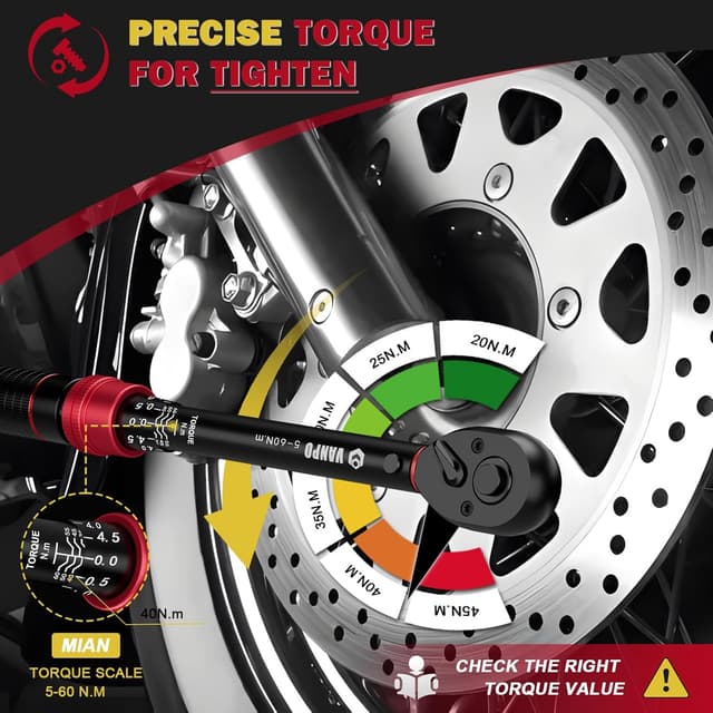 Thumbnail 5 de VANPO 3/8 Zoll Drehmomentschlüssel 5–60 Nm