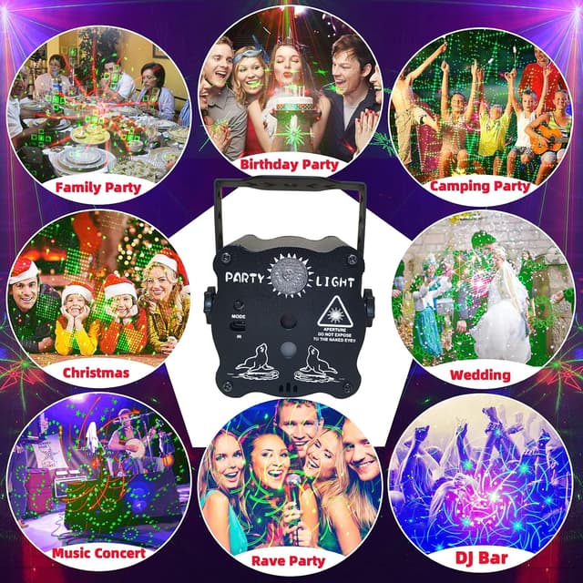 Thumbnail 3 de Mini Disco Ball DJ Light 500 sq ft 🎉