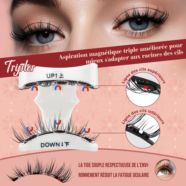 Thumbnail 3 de Higu clace Magnetische Wimpern 3 Magnete