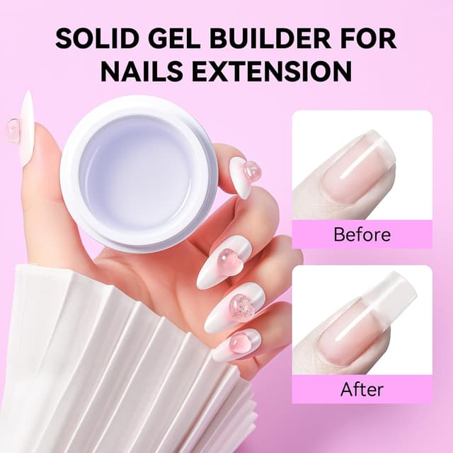 Thumbnail 6 de Makartt Aufbaugel 4-in-1 für Gelnägel & 3D Nail Art (klar, antihaft) – 15 ml, UV/LED Lampe erforderlich