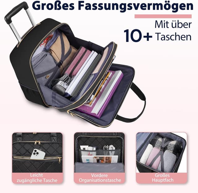 Detalle de Ytonet Business Trolley Damen Laptop 17,3 Zoll