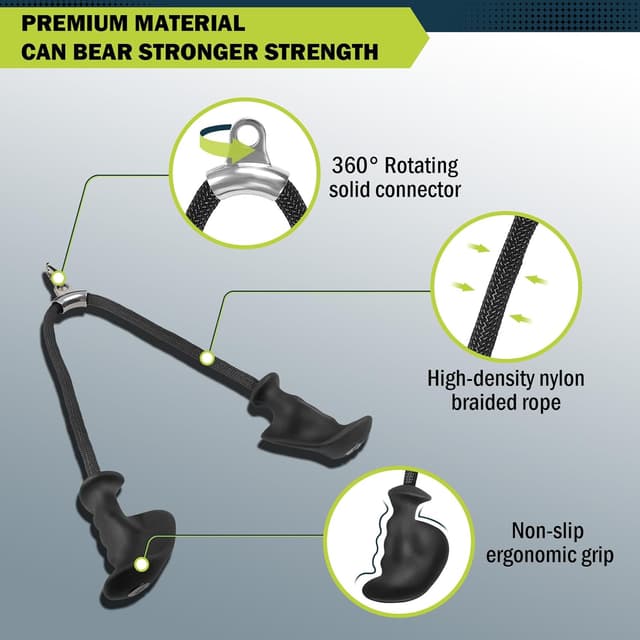 Detalle 2 de DASKING Corda tricipiti per cavo con impugnatura ergonomica antiscivolo per home gym