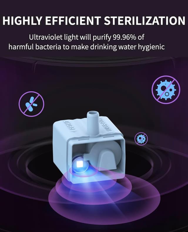 Detalle 2 de PETKIT EVERSWEET MAX Wireless Cat Water Fountain (UVC Pump, 3L, App Control) with Rechargeable Battery