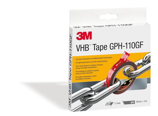 Detalle de 3M VHB GPH-110GF Hochleistungs-Klebeband GPH-110F19-3 (19 mm x 3 m) grau