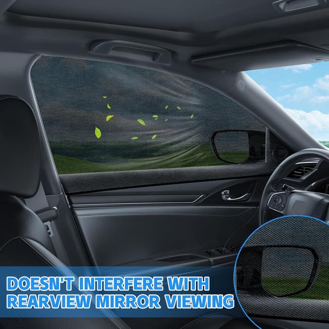 Detalle de 2er-Set Seitenfenster Insektenschutzgitter fürs Auto für Ford Ranger, Toyota Hilux & VW Amarok (Pickup)