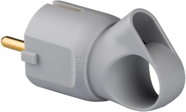 Detalle de Legrand 050192 spina Schuko professionale grigia 3680 W con anello per rimozione