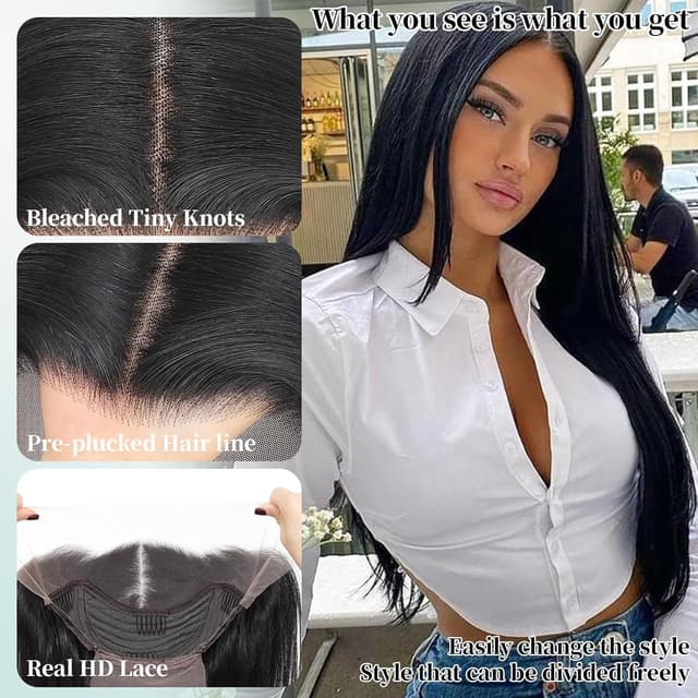 Thumbnail 1 de Synthetic Lace Front Wig 13x4 HD Lace 26" Straight Wig 🎀