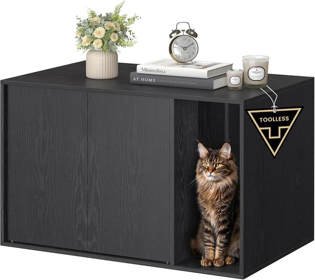 Thumbnail 6 de SONGMICS Litière Chat PCL013W01 Table Minimaliste