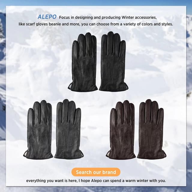 Thumbnail 5 de Alepo Sheepskin Leather Gloves 5 sizes