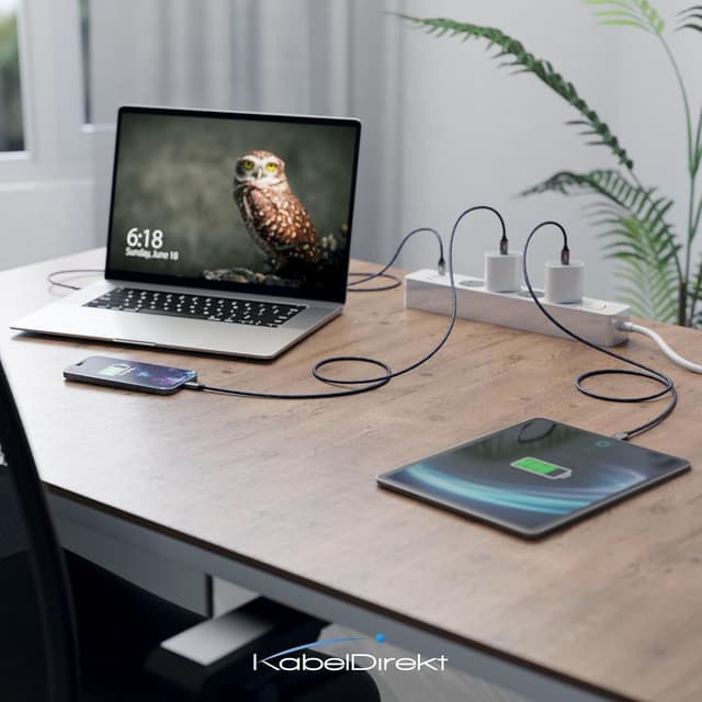 Thumbnail 3 de KabelDirekt USB C Kabel Schnellladen 3m