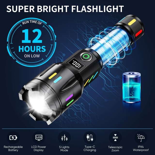 Thumbnail 1 de K Kasonic linterna LED recargable con zoom