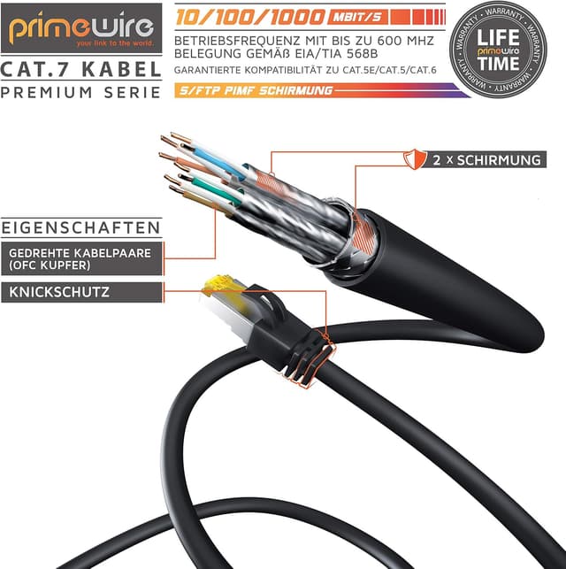 Thumbnail 2 de CSL 20m CAT 7 Netzwerkkabel 10 Gbit/s RJ45