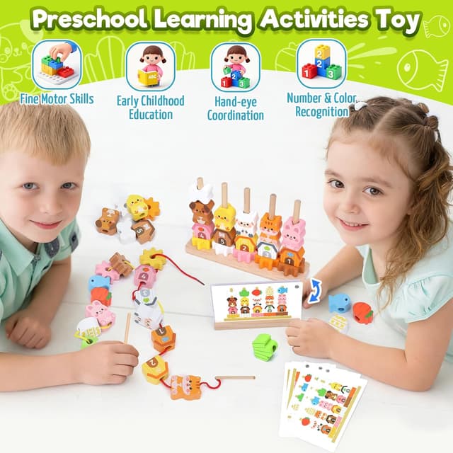 Detalle 2 de Montessori Spielzeug Lernspielset ab 18 Monaten