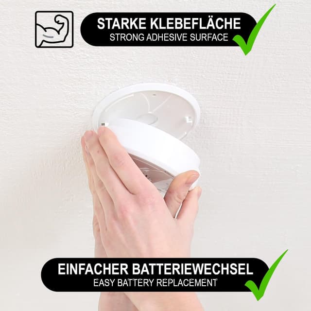 Thumbnail 1 de com-four Supporto magnetico 5x per rilevatori, 7 cm