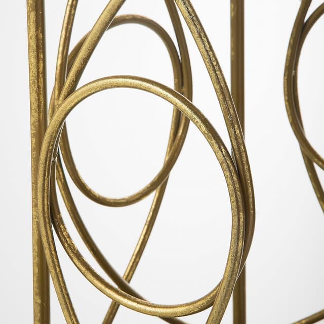 Detalle 2 de Baroni Home Tavolino cilindrico basso da caffè con ripiano a specchio e struttura in metallo oro, 35x60 cm