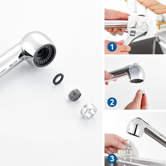 Thumbnail 6 de Auralum Niederdruck Küchenarmatur mit Brause 70 cm