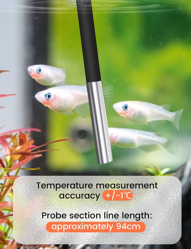Thumbnail 4 de Aquarium Thermometer mit Sonde und Saugnapf