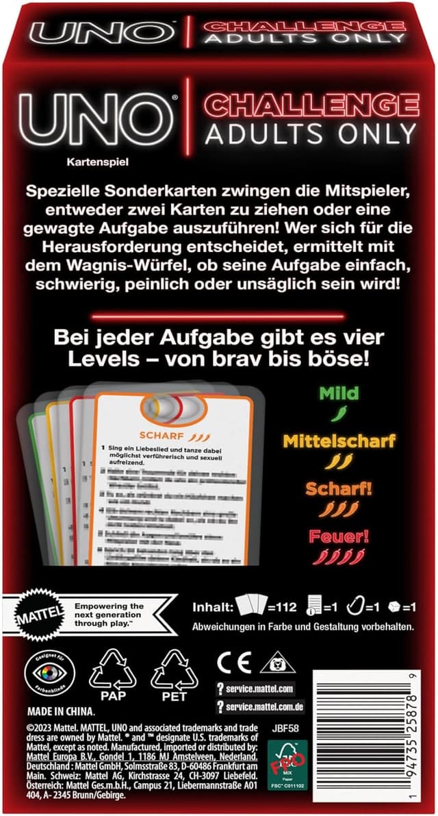 Thumbnail 5 de UNO Challenge Adults Only gioco carte +18