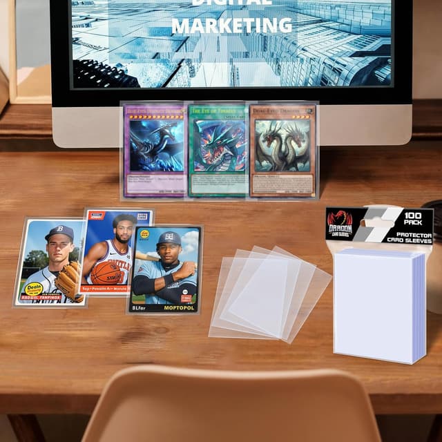 Thumbnail 6 de 3000 transparente Penny-Kartenhüllen (weiche Kunststoffschutzhüllen) für Standard-Sammelkarten