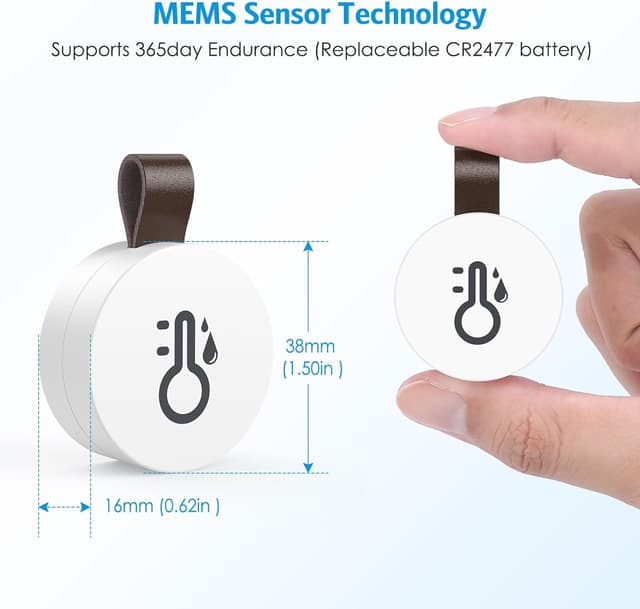Thumbnail 4 de Brifit Mini Thermometer Hygrometer Bluetooth Hygrometer 2er-Pack 🌡