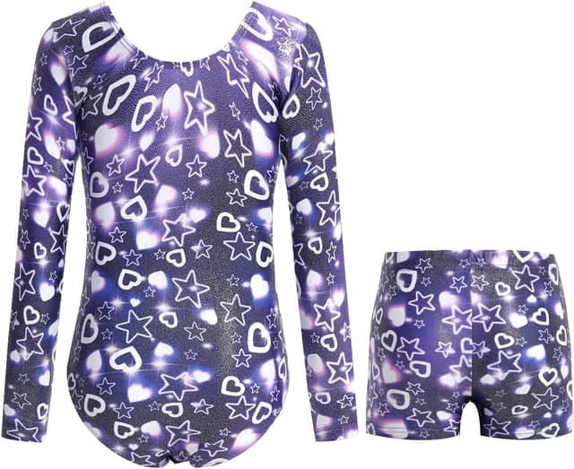Detalle de JiAmy girls gymnastics leotard set, 3-12
