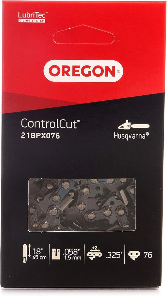 Oregon 21BPX ControlCut catena per motosega da 76 maglie, passo 0,325" e calibro 1,5 mm (barra 18"/45 cm) compatibile