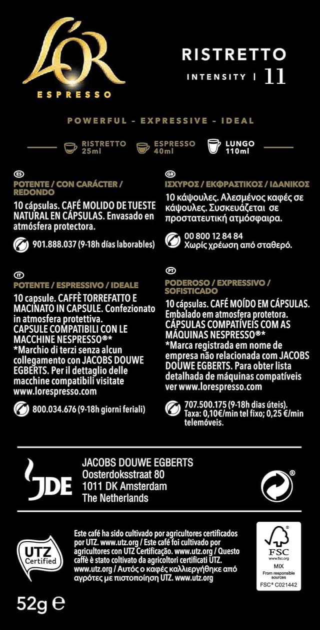 Thumbnail 1 de L'Or Espresso Ristretto Café Cápsulas Nespresso ☕️