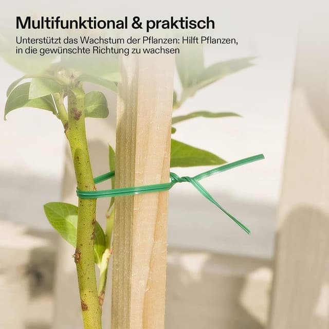 Detalle 2 de VIVOSUN Kabelbinder 100 m PE-beschichtete Pflanzenbinder mit Cutter – wiederverwendbar für Garten und Kabelmanagement