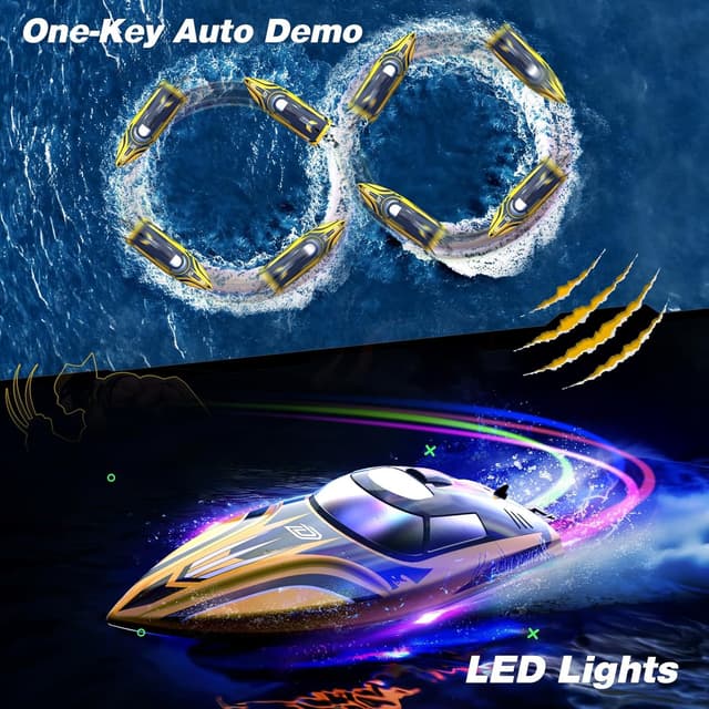 Thumbnail 4 de DEERC 14 Zoll RC-Boot mit LED