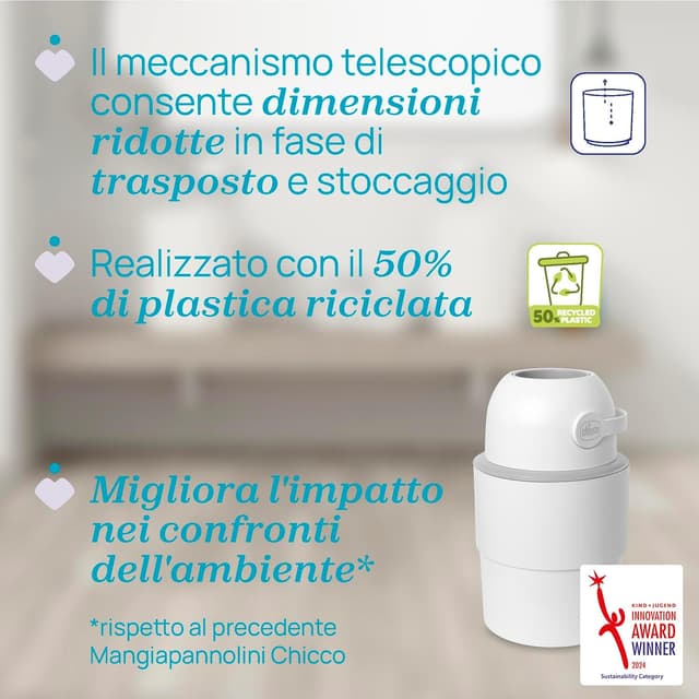 Thumbnail 4 de Chicco Mangiapannolini Telescopico 35 pannolini