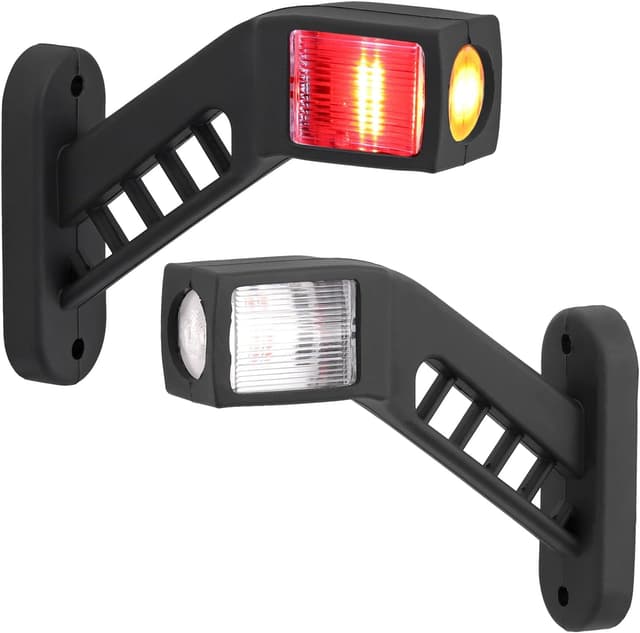 Detalle de Justech 2er-Set LED Seitenmarkierungsleuchten (12–30 V, IP65) in Weiß/Rot/Amber für Anhänger