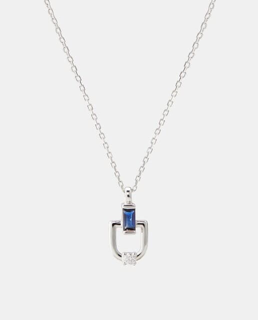 Detalle de El Corte Inglés - Colgante de oro con diamantes y zafiro 💎