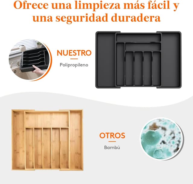 Thumbnail 4 de Lifewit Organizador Cuberteros Mediano, Almacenaje Cocina 🥄