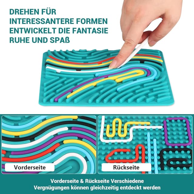 Detalle de InemzTal Montessori Sensorik-Spielzeug mit 11 Zählstangen und Reisetasche (ab 3+)