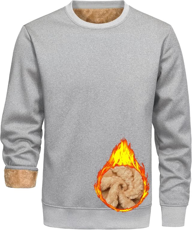 Thumbnail 6 de Felpa girocollo in pile Sherpa uomo caldo