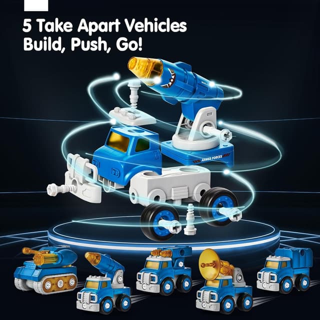 Thumbnail 5 de hahaland 5-in-1 Take-Apart Truck Toy for Ages 5-8