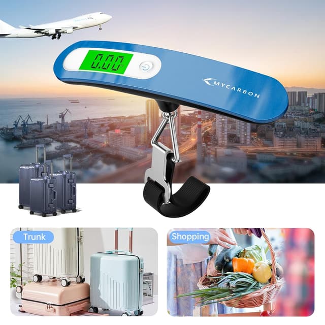 Detalle 1 de MYCARBON bilancia valigie 50 kg digitale